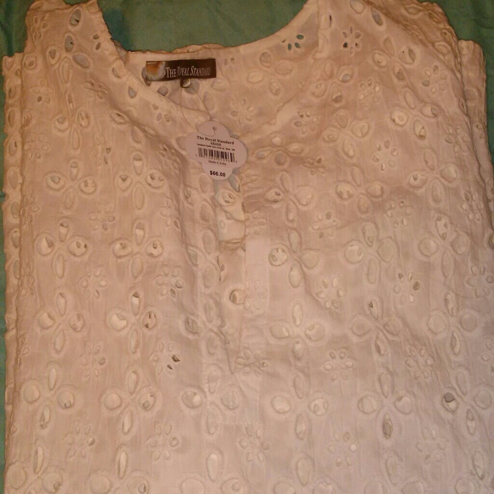 Tunic eyelet cover up or swimsuit cover